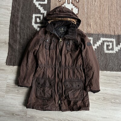 Waxed Cotton Barbour International Jacket Brown Barbour