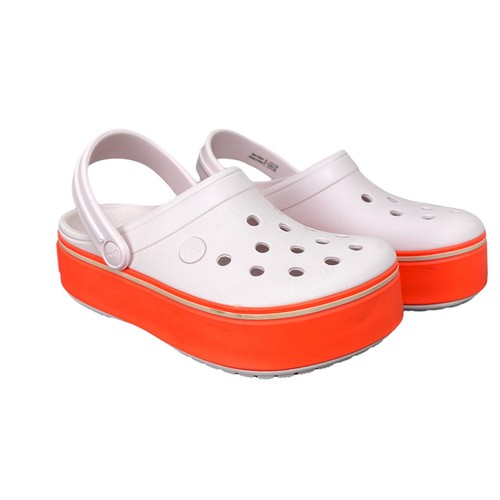 hot pink platform crocs