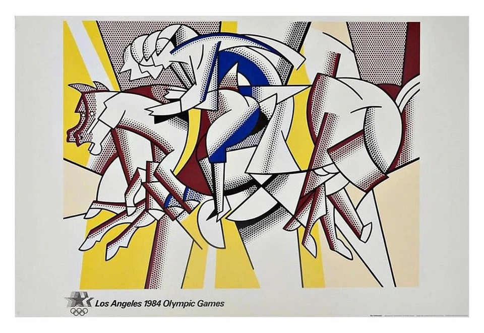 Póster Olímpico Roy Lichtenstein 1984 Los Ángeles ORIGINAL Red Horseman *EN VENTA* Foto 2 de 4