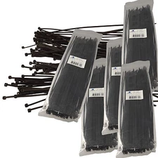 500 PCS BLACK 12" inch Network Cable Cord Wire Tie Strap 40 Lb Zip Nylon USA