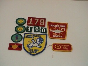 LOT /11 BSA BOY SCOUTS OF AMERICA LEADERSHIP QUALITY CUB DAY MERIT BADGE PATCHES