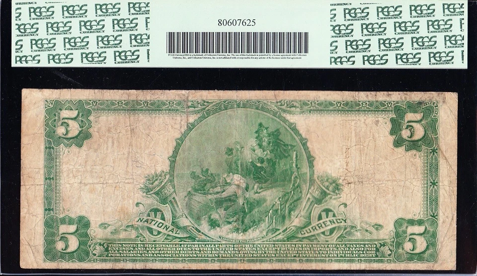 Nice *RARE* 1902 $5 JACKSONVILLE, FL National Banknote PCGS 12! FREE SHIP! 26493 - Image 3 of 3