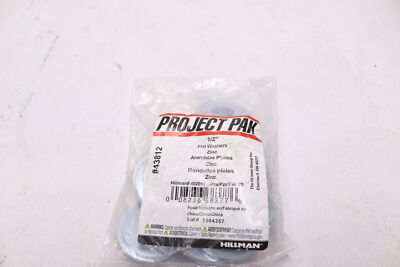 #ad 25 Pk Project Pak Standard Flat Washer Zinc Plated Steel 1 2quot; 492011 $10.77