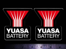YUASA Battery - Set of 2 Original Vintage Racing Motorcycle Decals/Stickers MX