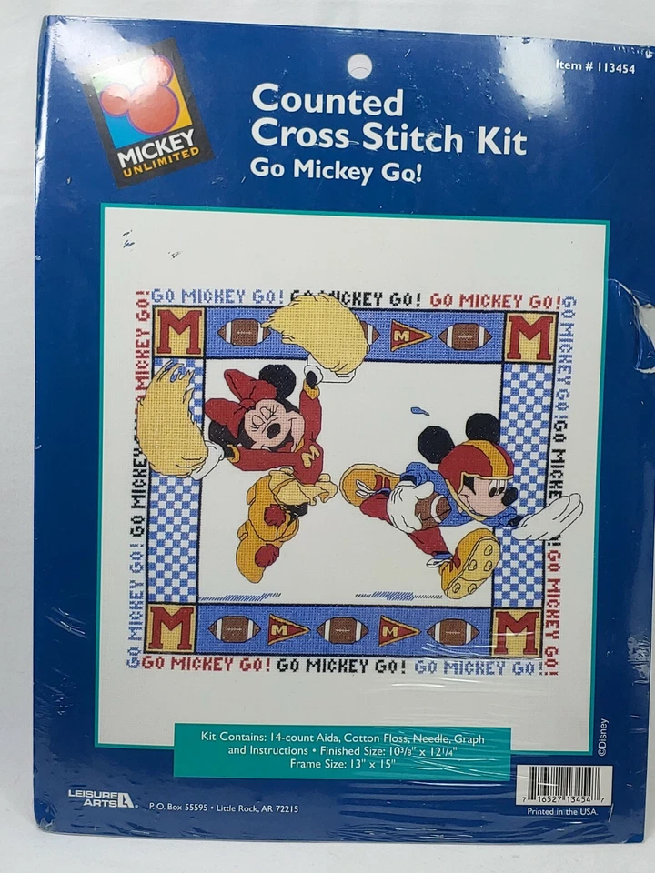 3 Disney Ultimate Leisure Arts Cross Stitch Collection close-ups football babies - Image 2 of 4
