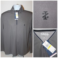 NWT 60 Mens M IZOD Lightweight Pullover Athletic 1/4 Zip Sweater Shirt Golf
