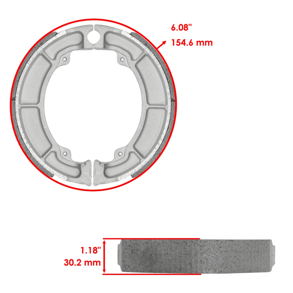Rear Brake Shoes for Kawasaki KZ440 Ltd Belt Ltd Sport Belt 1980 1981 1982 1983 - Image 2 of 4