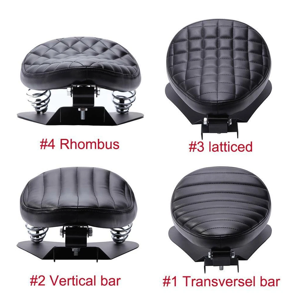 For Harley Sportster XL 1200 883 Bobber Motorcycle Solo Seat Spring Base Saddle Foto 4 de 4