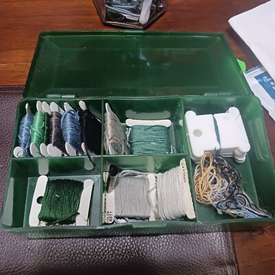 Embroidery  Floss And Case Beachwood  Ltd Case Some Dmc Floss And Blank Cards To