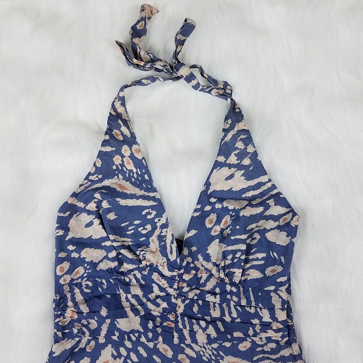 H&M Womens Light Blue Lavander Halter Dress Size 4 | eBay