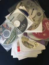 Vintage software CDs Microsoft Works Word Perfect Photos, more