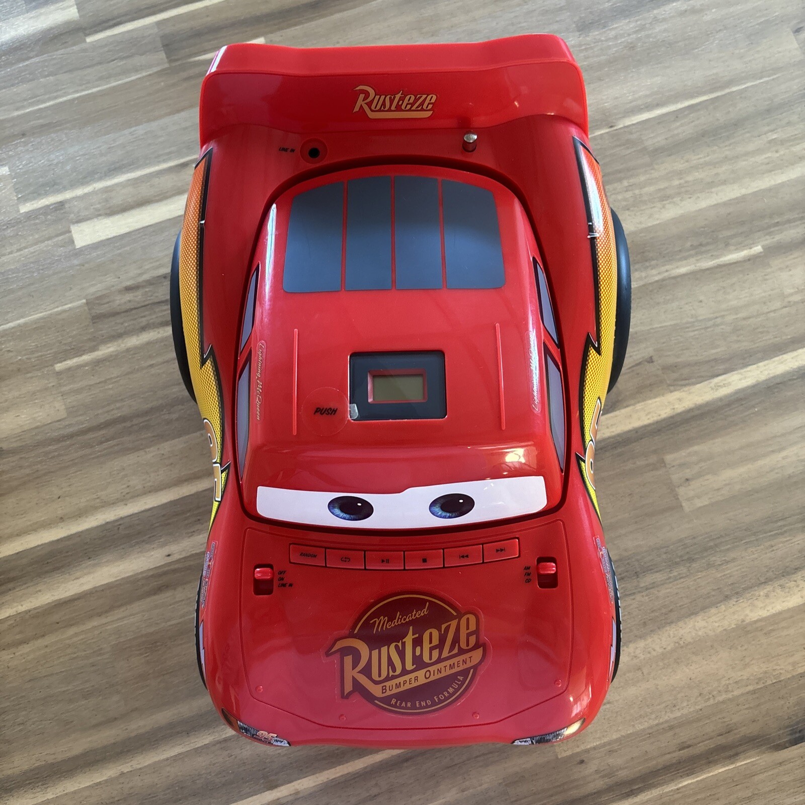 New Open Box Cars Lightning McQueen CD Player Boombox AM/FM Radio Pixar
