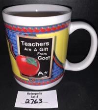 Teachers Are A Gift From God Apple Ceramic Coffee Cup Mug Vintage