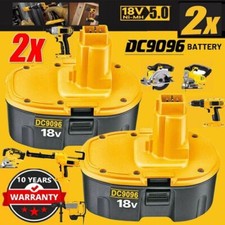 2 PACK 18V For Dewalt 18 VOLT DC9096 DC9098 Ni-MH Battery DW9099 NEW Replacement