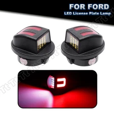 2X LED License Plate Light Rear Bumper Tag Assembly Lamp For Ford F150 F250 F350