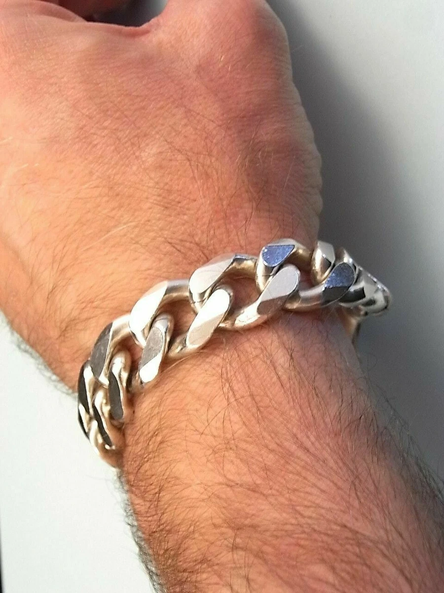 Heavy silver shop bracelet ebay
