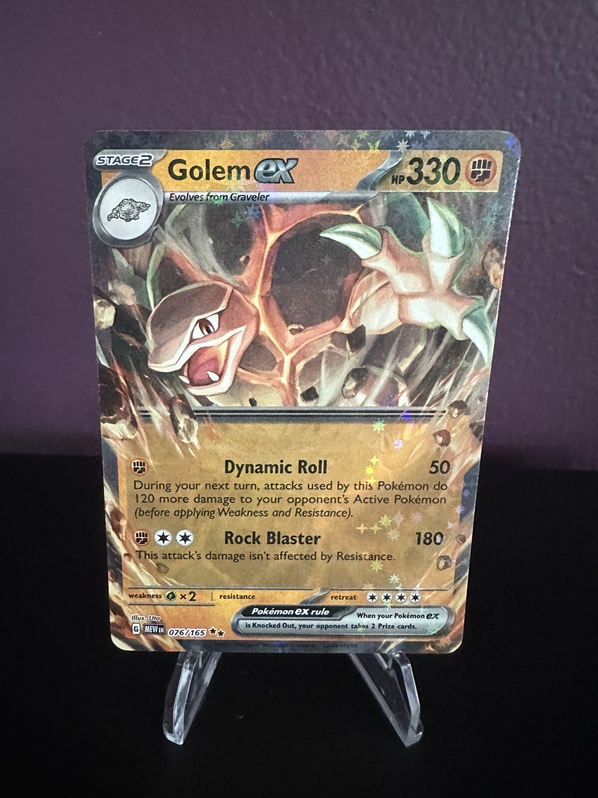 Golem EX 🔥 Pokemon 151 76/165 🔥 Pokemon TCG 🔥 NM Double Rare