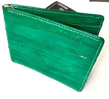 Genuine Eel Leather Wallet Foldable Exotic Hand Crafted Wallet Gift Unisex, New 