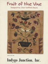 Indygo Junction Wool Applique Fruit of the Vine Primitives Penny Rug Pattern