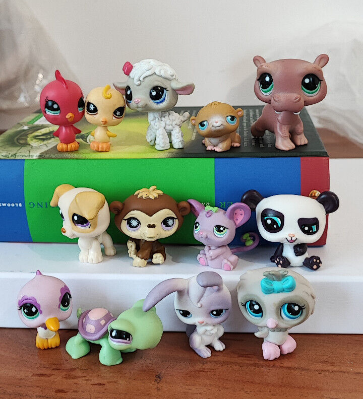Littlest Pet Shop Rares - Deer 1413, Boxer 760, Bunny 1440, Kitty Pink 777, 1566/67