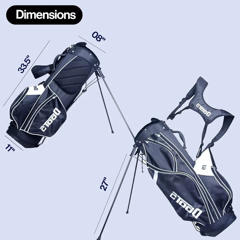 Bolsa de suporte de golfe Dbot5 Sound Buddah para homens e mulheres (preto/branco) - Imagem 2 de 4