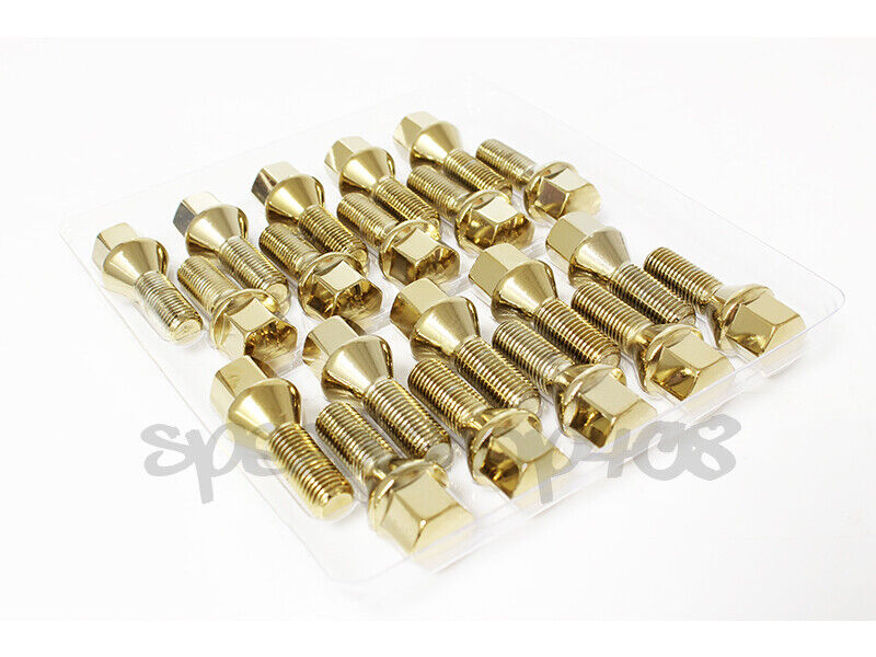Z RACING 28mm Gold LUG BOLTS 14X1.25MM FOR MINI COOPER R55 Z RACING 28mm Gold LUG BOLTS 14X1.25MM FOR MINI COOPER R55