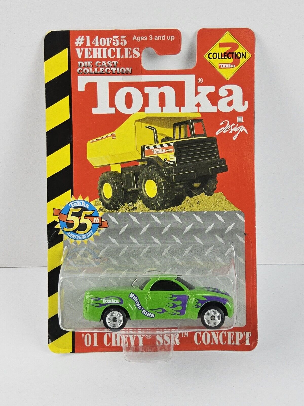 2002 Maisto Tonka Diecast Metal Collection 3 '01 Chevy SSR Concept Green Car 14
