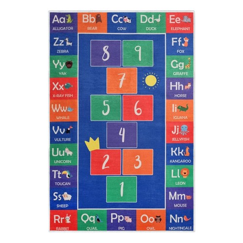Low Pile Kids Rug for Playroom - Ultra-Thin Non-Slip Kids Area Rug - Washable - 第 80/115 張圖片