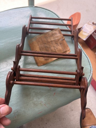 Antique 1874 Orig Patent Model Porter Currier Abill Folding Clothes Towel Rack