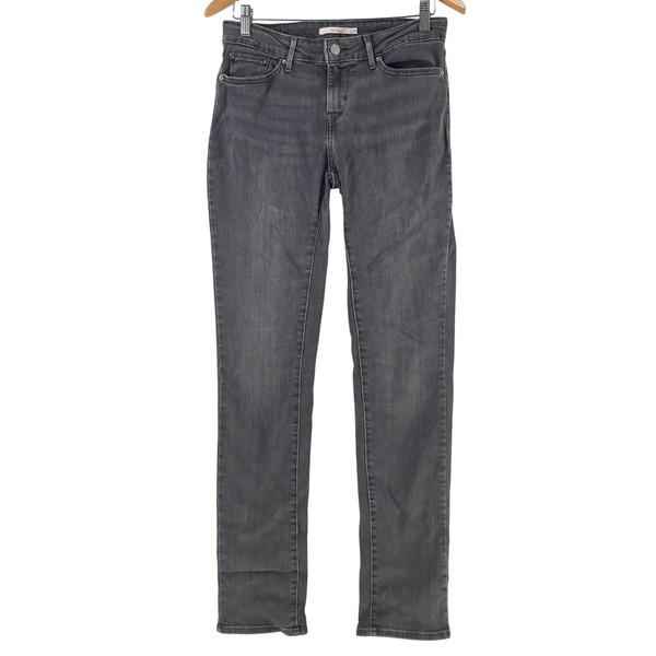 Levis 712 Slim Jeans Womens 29 Charcoal Wash Mid Rise Skinny Stretch 134009