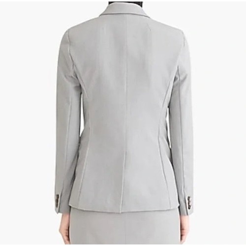 J. Crew Classic Work Blazer Suit Jacket in Heather Gray Shoulder Pad Tailored - Picture 4 of 8
