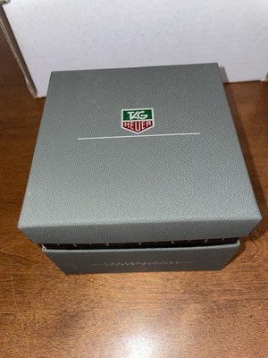 Tag Heuer Watch Box & Presentation Case Empty Zip Storage Round Luxury Grey
