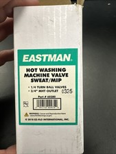 G-5. Brass Outlet Box Red Handle Washing Machine Valve, 1/2 Inch MIP x 3/4 Inch