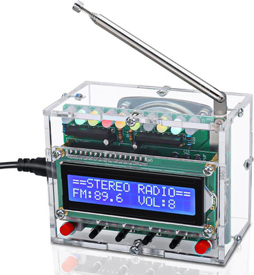 FM Radio Kit, ICSTATION Soldering Projects Radio with LED Flashing Lights DIY Ra