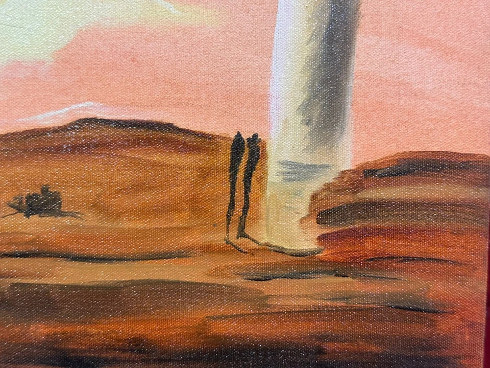 SALVADOR DALÍ oil painting on  canvas, vtg stamped signed - Image 2 of 4