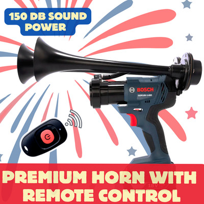 Bosch Drill Air Horn + w/ Remote Control | Assembled in the USA