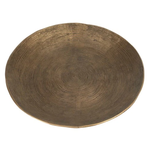 Uttermost 18255 Stratum 18"W Aluminum Decorative Bowls - Set of 2 - Brass - Picture 3 of 5