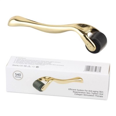 Ergonomic Microneedle Roller for Men & Women - 540 Titanium for All Skin Types