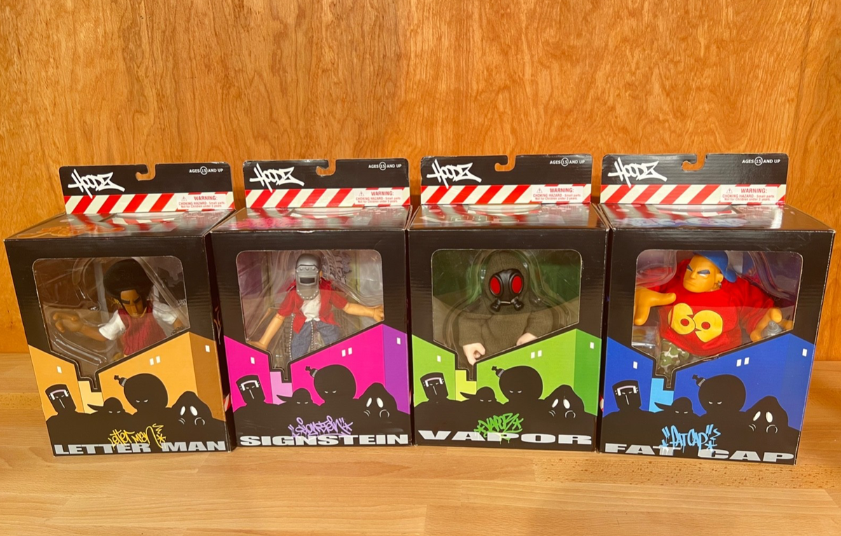 PEOPLE 1 CHARACTER FIGURE / LOGO もぐら セット Mezco Toyz Hoodz Fat Cap Letter Man Vapor SignStein Graffiti