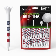 SAPLIZE 100 Pack Upgraded 4-Prong Plastic Golf Tees, Designed to Reduce Frict...