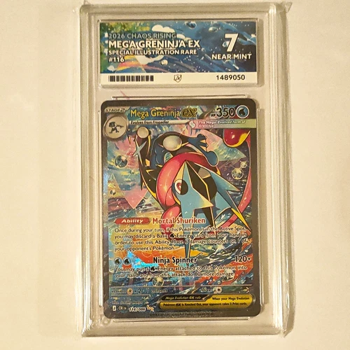 Mega Greninja EX 116/086 Chaos Rising Special Illustration Rare Foil ACE 7 EN