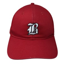 Port Authority Snapback Mesh Back Trucker Hat Red One Size Embroidered