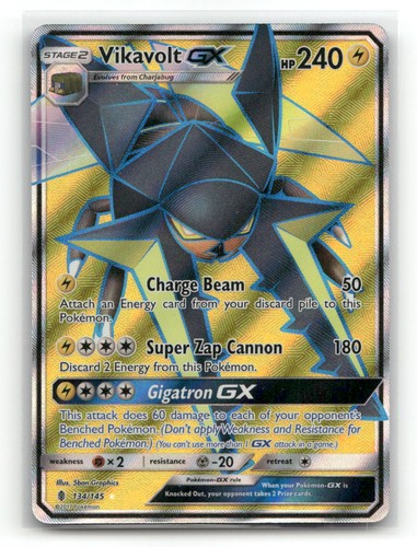 Vikavolt GX (Full Art) 134/145 Holo Ultra Rare Guardians Rising Pokemon NM