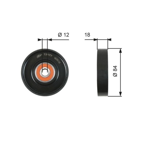 Spannrolle Keilrippenriemen Gates T39177 Drivealign™ FüR Nissan-image