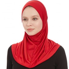 Plain Ready To Wear Amira Hijab For Women Muslim Instant Jersey Scarf One Piece