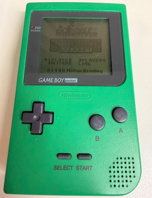 Nintendo Game Boy Pocket Green Handheld, Link Cable Compatible, NTSC-J MGB-001
