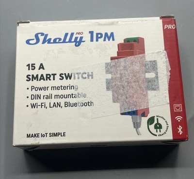 Shelly Pro 1PM 15A Smart Switch - New Open Box