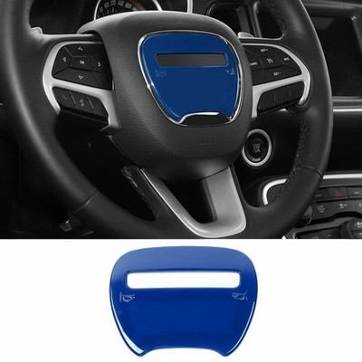 Blue Steering Wheel Center Trim for Dodge Challenger & Charger 2015-23 Interior