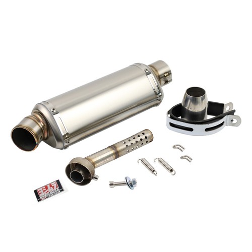 370mm Universal Exhaust Pipe 51mm Muffler Tip For Motorcycle ATV With DB Killer