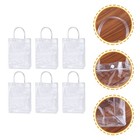 6 Pcs Pvc Party Favor Bag See-through Bags Clear Plastic Tote Large